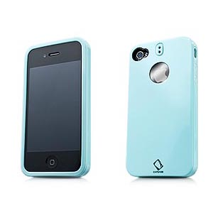  Capdase Polimor Protective Case Polishe Ice Blue/Ice Blue for iPhone 4/4S (PMIH4-51CC)